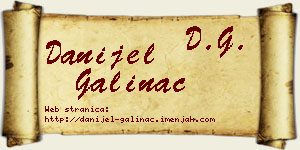Danijel Galinac vizit kartica